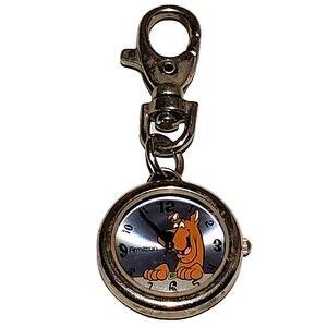 VTG 90s Armitron Scooby Watch Silver Hanna-Barbera Keychain 2100/132 AL21E 1999